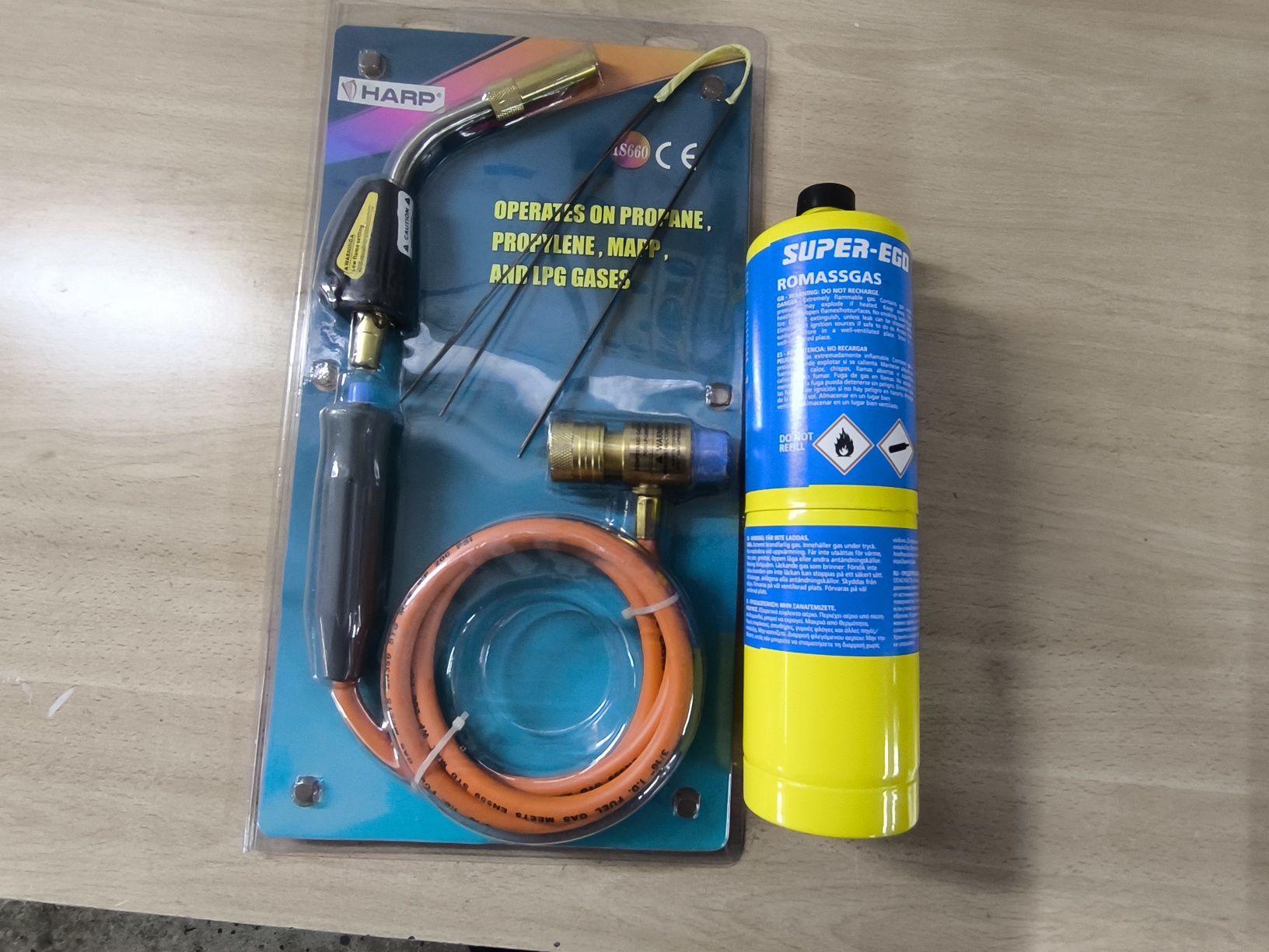 Maçarico gaz mapp com mangueira , soldadura forte refrigeração