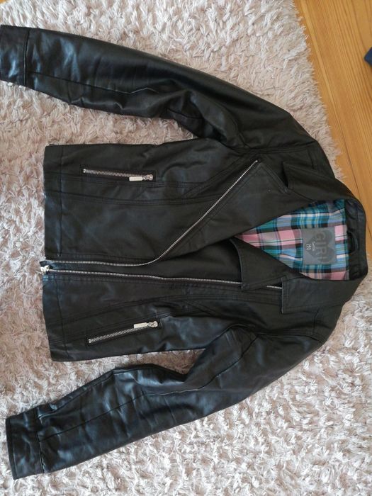 Czarna skóra, kurtka Coolclub rozm. 140