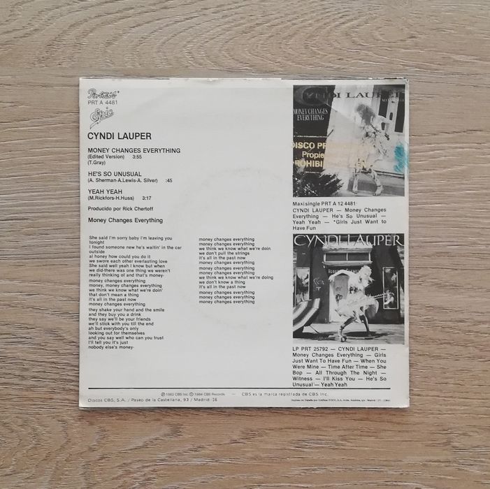 Cyndi Lauper : money changes everything