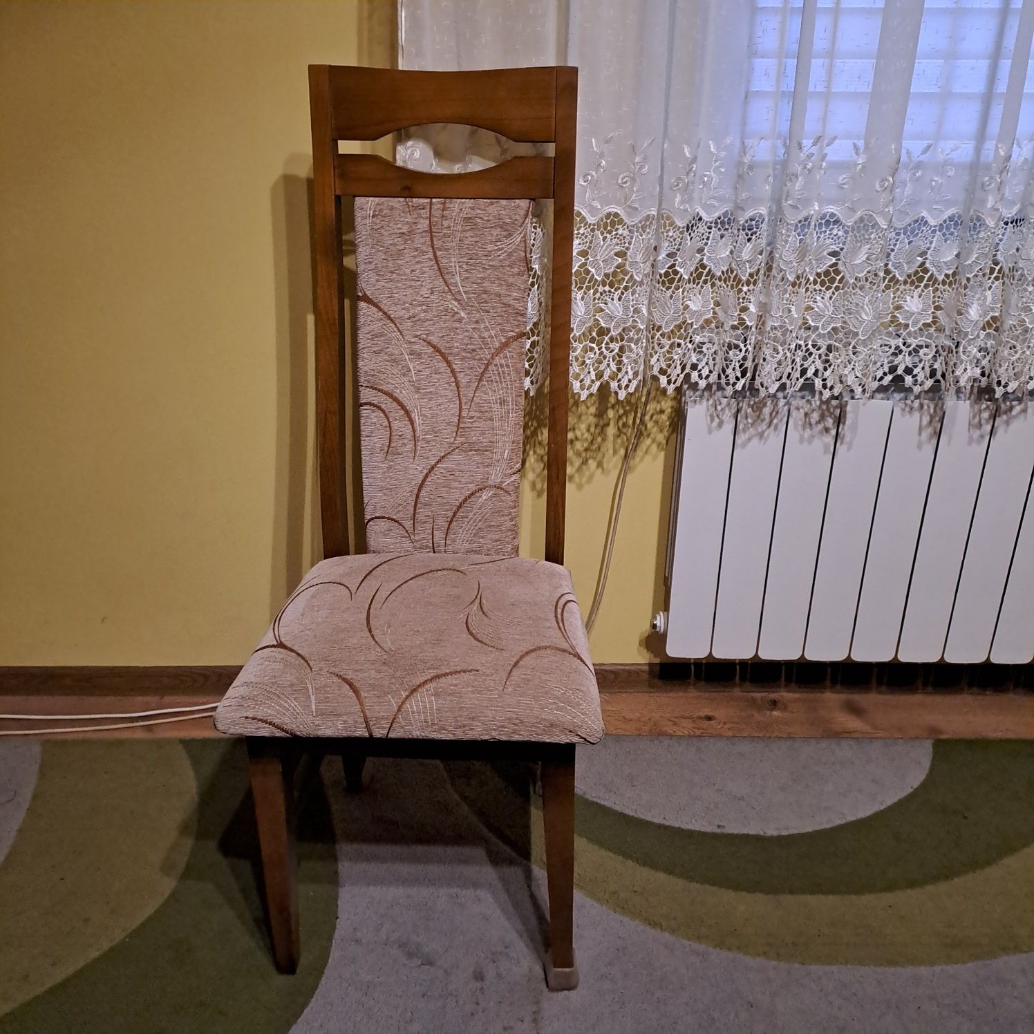 Stół dębowy z kompletem 6 krzeseł
