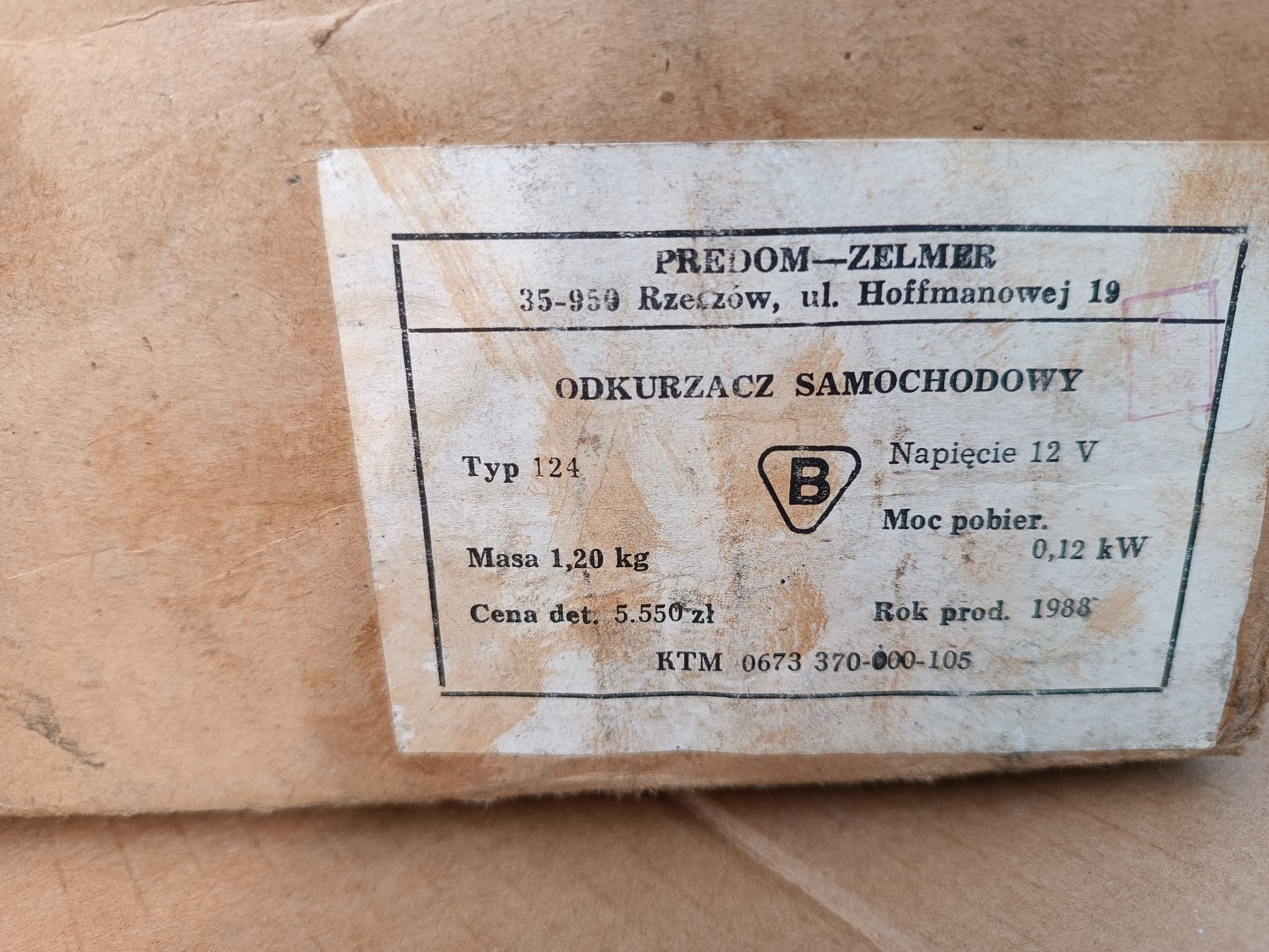 Odkurzacz samochodowy PRL Zelmer 124