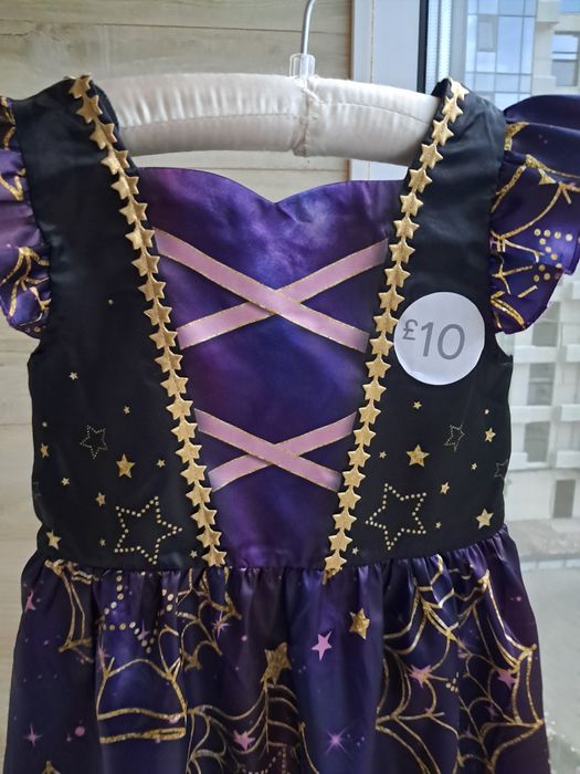 платье ведьмочки волшебницы Хеллоуин 5-6л