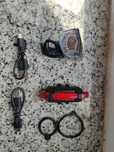 Kit luzes led bicicleta  F/T com bateria e carregamento usb