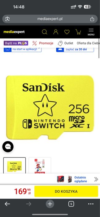 Karta 256GB Nintendo switch