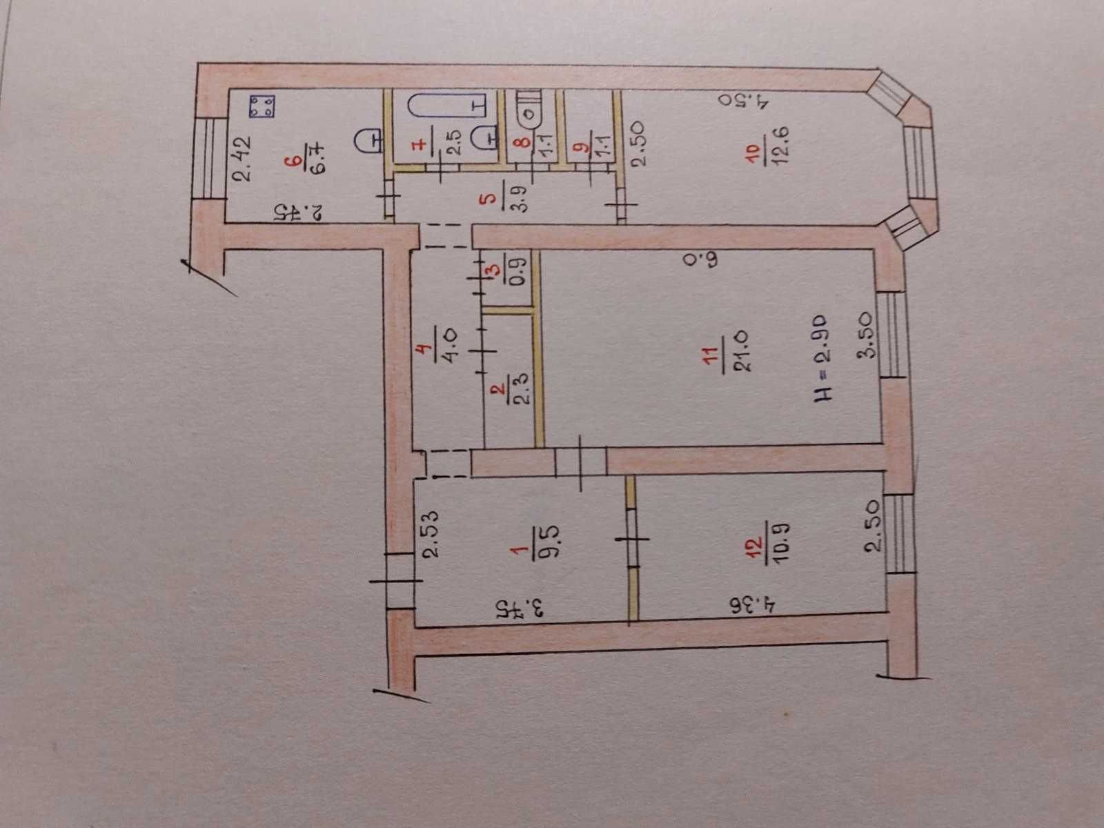 Продам 3 кімнатну квартиру у Кривому Розі Покровський р-н