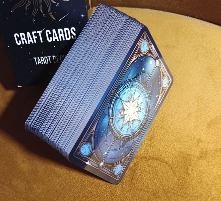 Таро 78 Дверей, Містичної Оріани, Золоте, Вітражів CRAFT CARDS