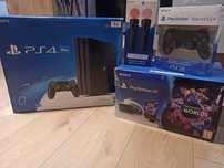 Konsola PS4 PRO CUH7016B + gogle VR CHU-ZVR2 + 2 PS move, pad i 4 gry