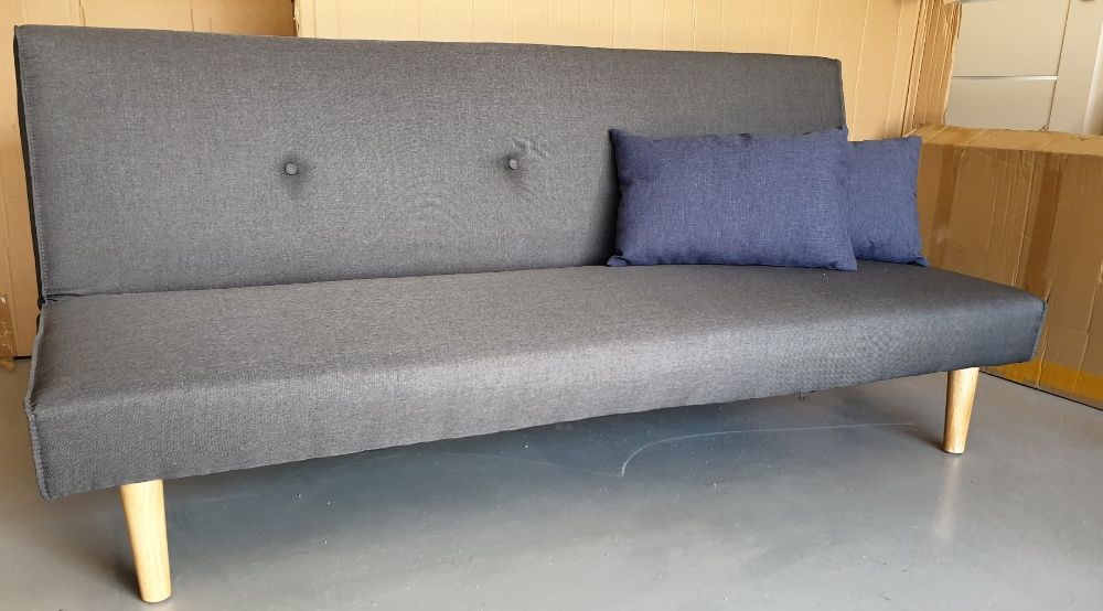 Tapczan łóżko kanapa wersalka Sofa Rozkładana z dwoma poduszkami