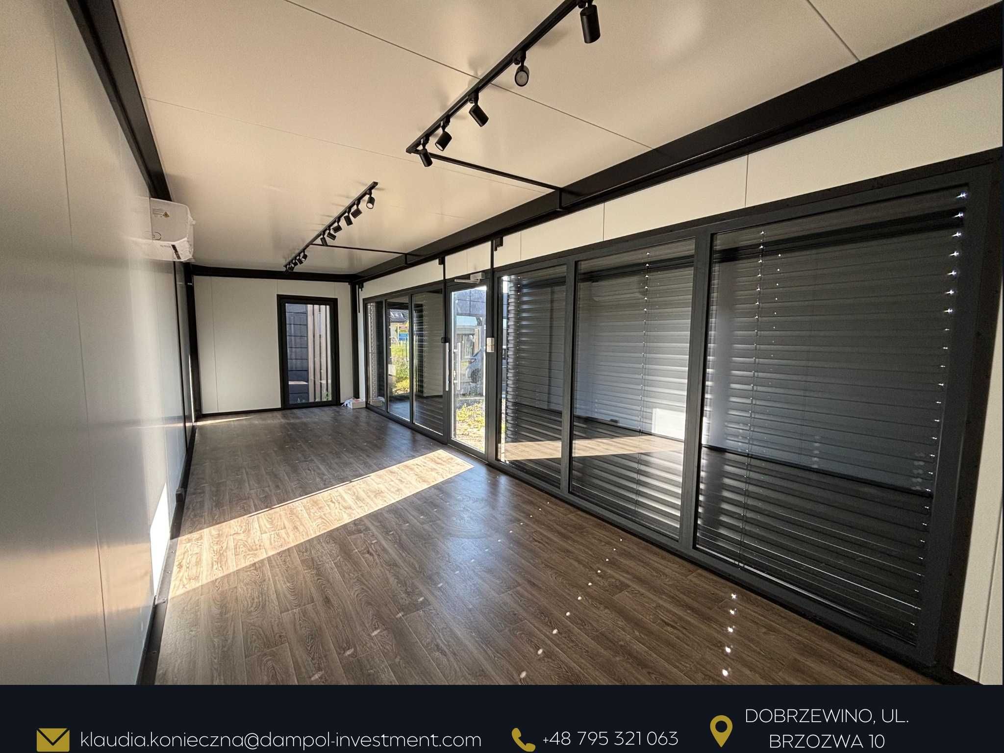 nowoczesny pawilon biurowy 9x3/ całoroczny 27m2/ handlowy, sklep