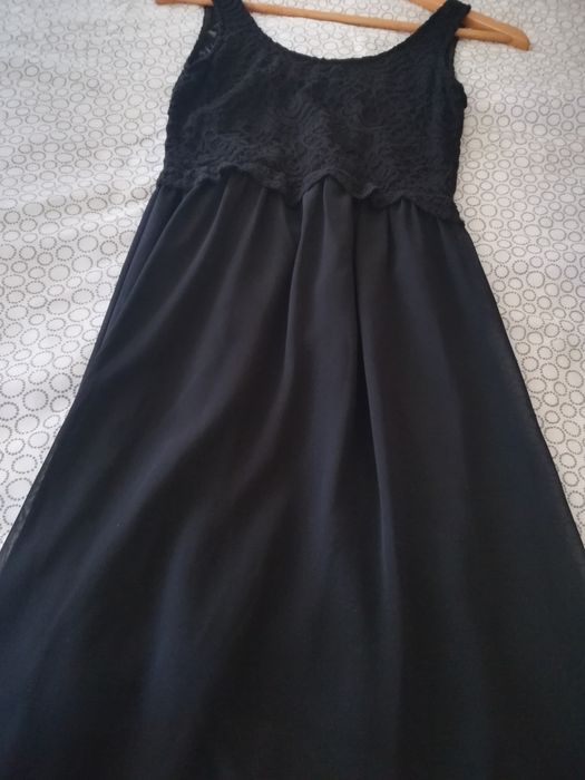 Vestido renda preto