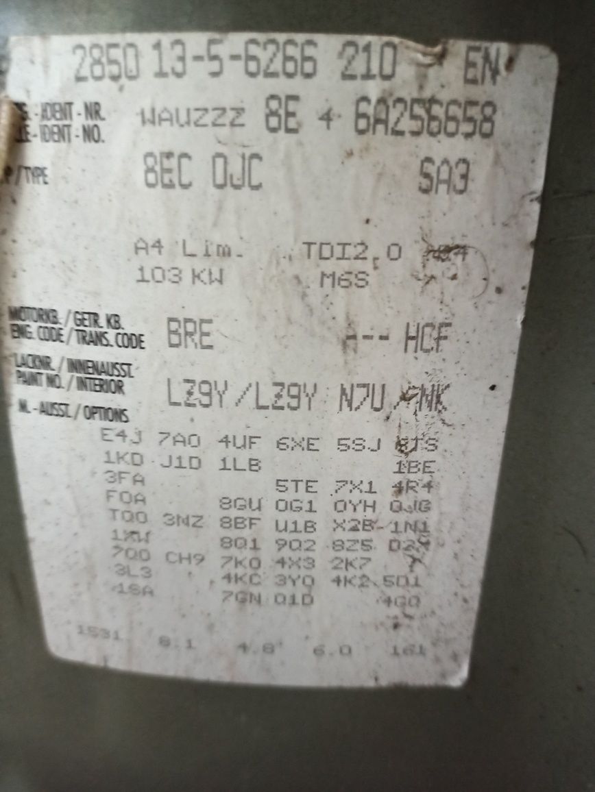 Audi a4 b7 drzwi prawe lewe s line przód  lz9y