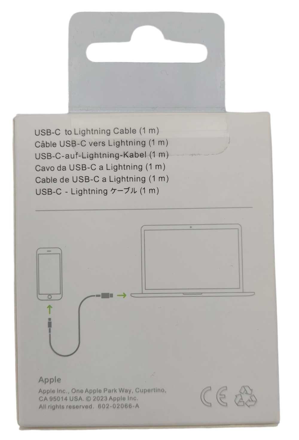 Outlet oryginalny KABEL ładowania do Apple IPhone USBC-LIGHTNING 1m