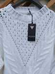 NOWY sweter GUESS biały ażurowy xs