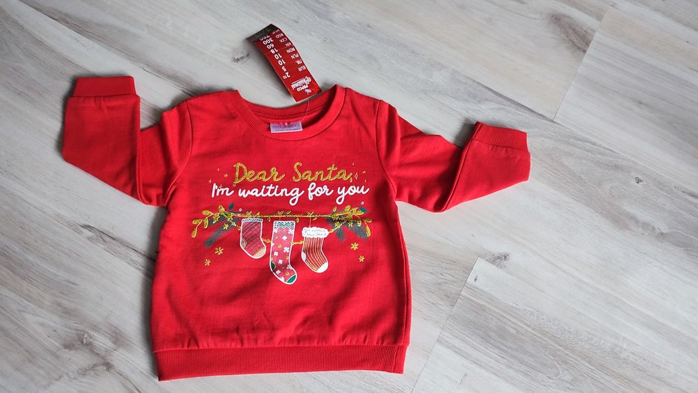 Nowa bluza świąteczna niemowlęca rozmiar 74
