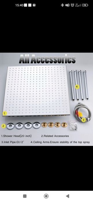 Тропічний душ Тропический душ 50 см Лійка для душу