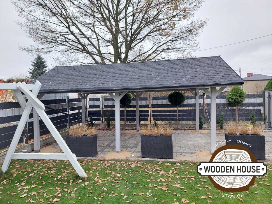 Carport drewniany 6x3 m – wiata garażowa, montaż i dostawa