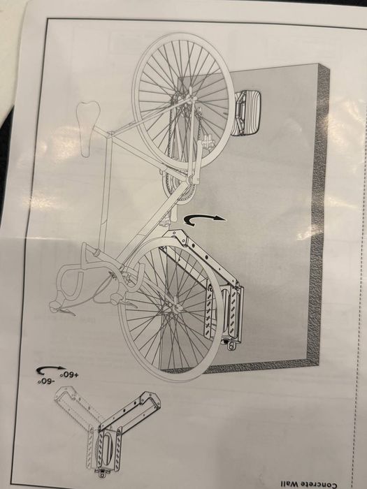 Uchwyt rowerowy na ścianę. Montek