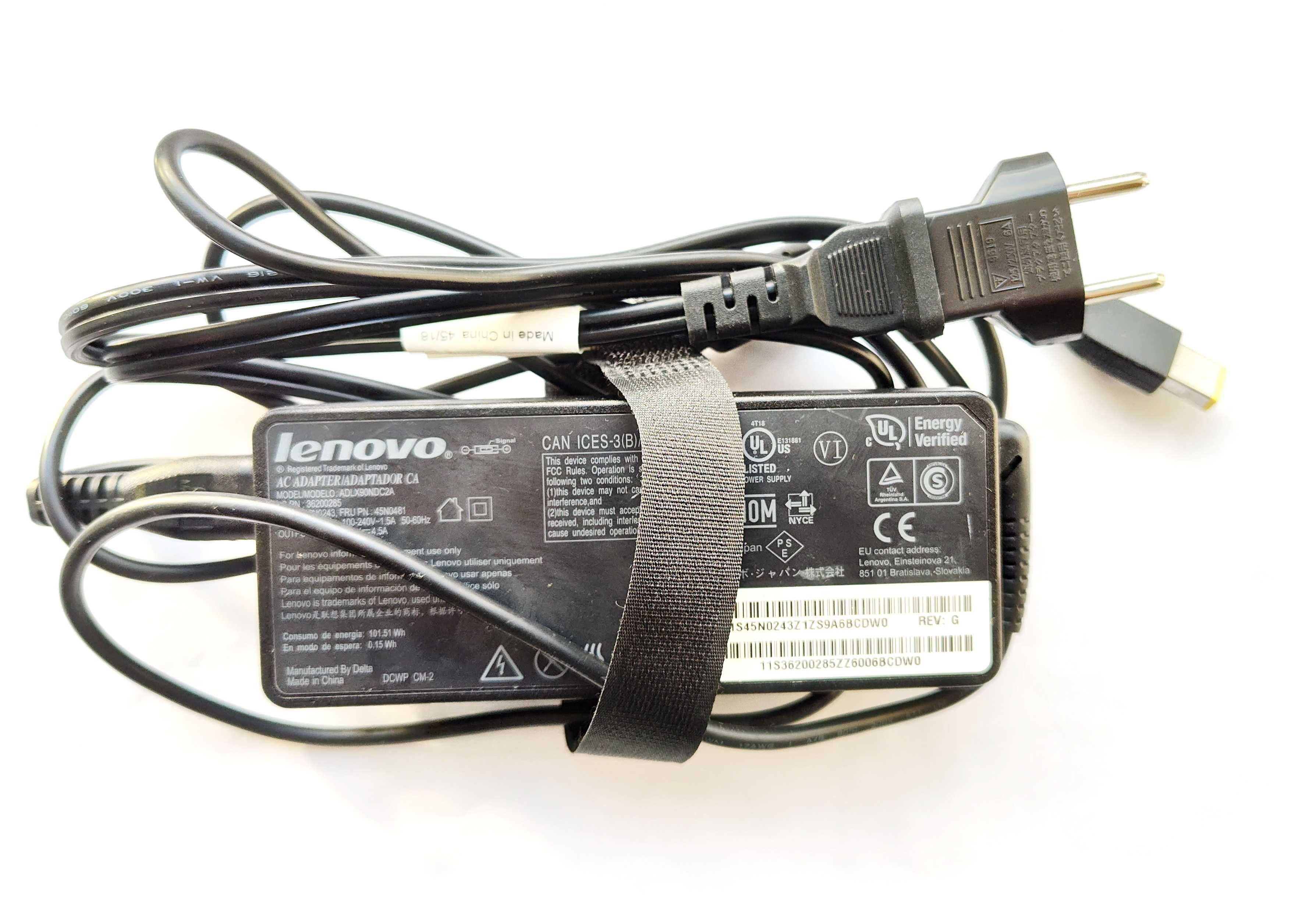 Lenovo 20v 4.5A 90W USB+pin Оригинальный блок питания для ноутбука
