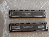 16GB (2x8) DDR4 Crucial BALLISTIX Sport LT DIMM 2666MHz BLS8G4D26BFSBK