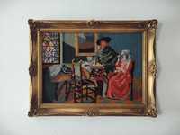 Obraz haftowany Jan Vermeer Kielich wina, drewniana rama