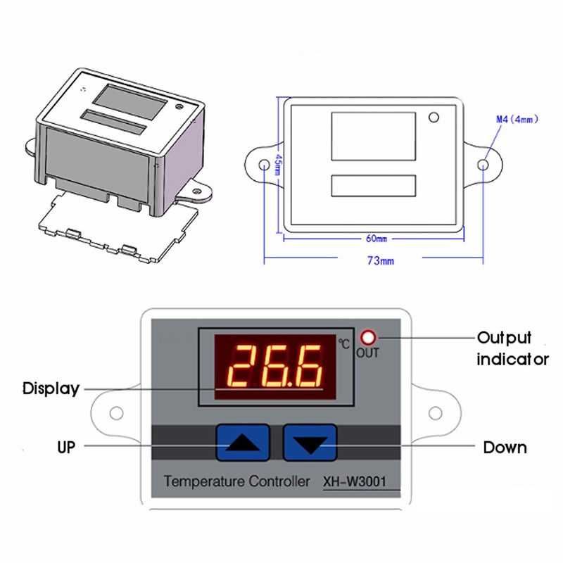 Termostato digital regulador temperatura 230V 220V controlador 10A ºC