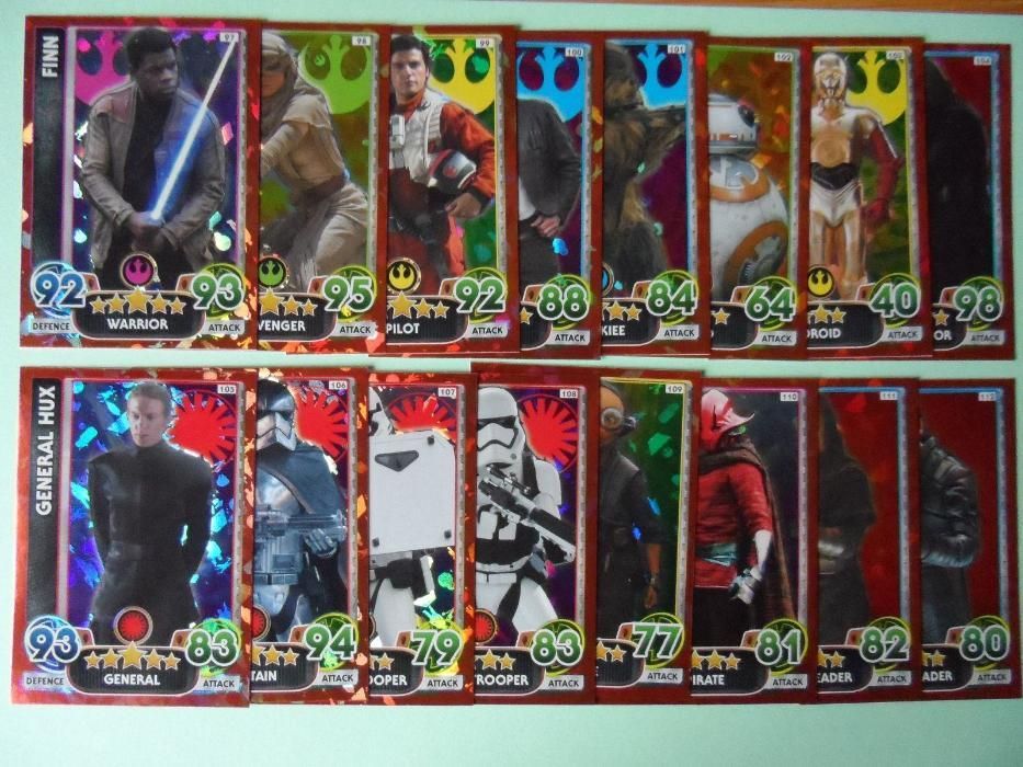 Karty STAR WARS FORCE ATTAX EXTRA 2016 cz 2 przebudzenie mocy świecące
