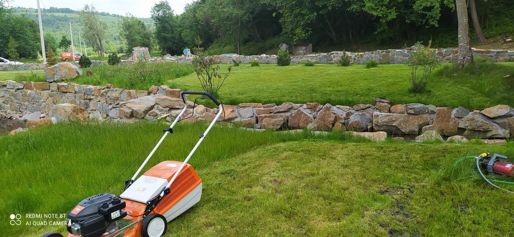 Wycinka drzew, koszenie trawy.Lomianki.Warszawa (działki, ogrody, tra