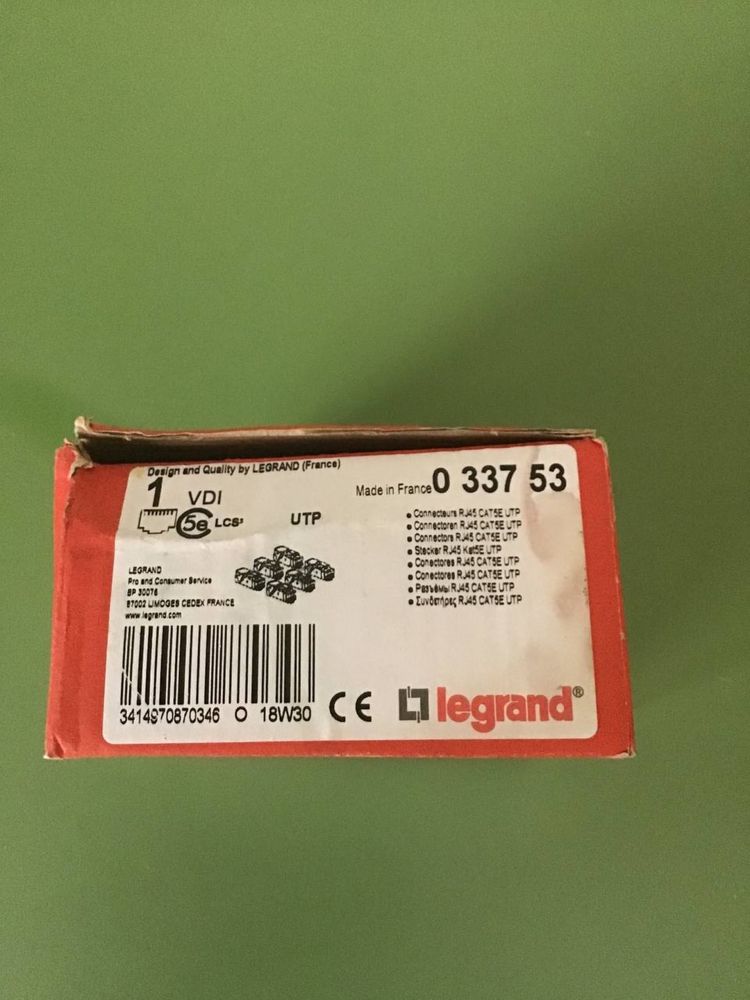 Конектор Legrand LCS RJ45 CAT 5е UTP Keystone (6 шт.в уп)