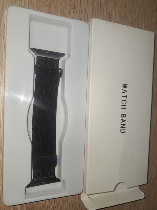 Bransoleta pasek milan steel band czarny 38mm do apple watch iwatch