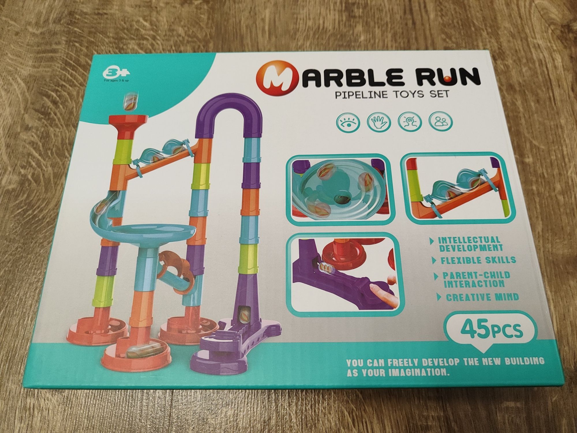 Динамічний конструктор лабіринт трек з кульками Marble Run 45 деталей