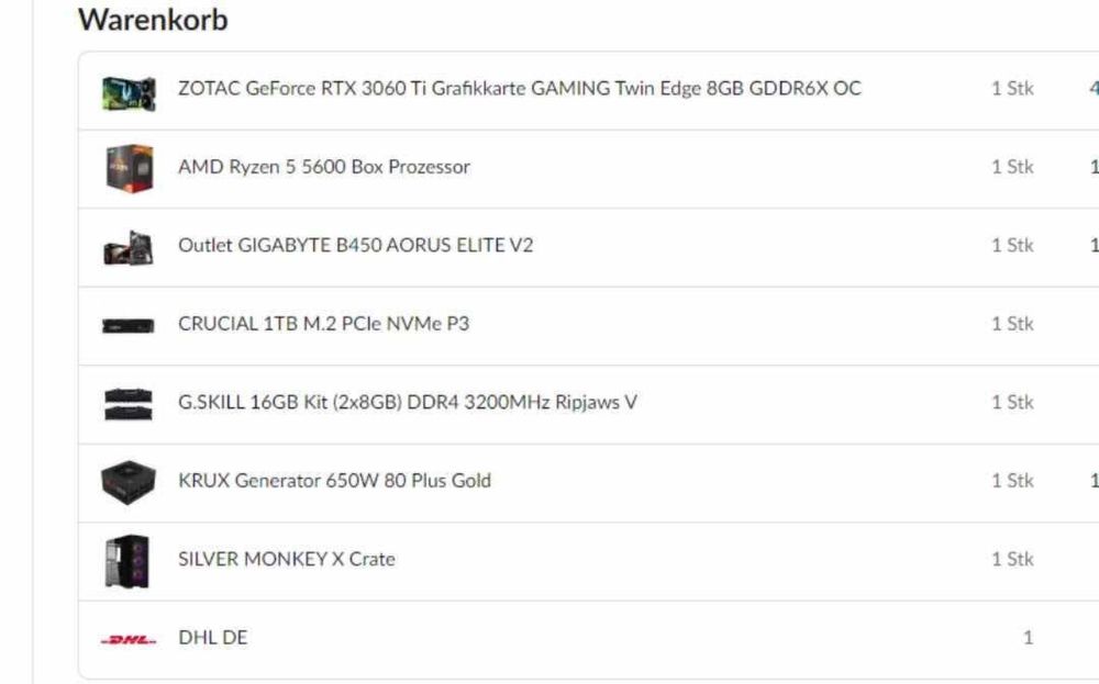 Komputer gamingowy /RTX 3060 Ti/Ryzen 5 5600/16GB ram/1TB/NVMe