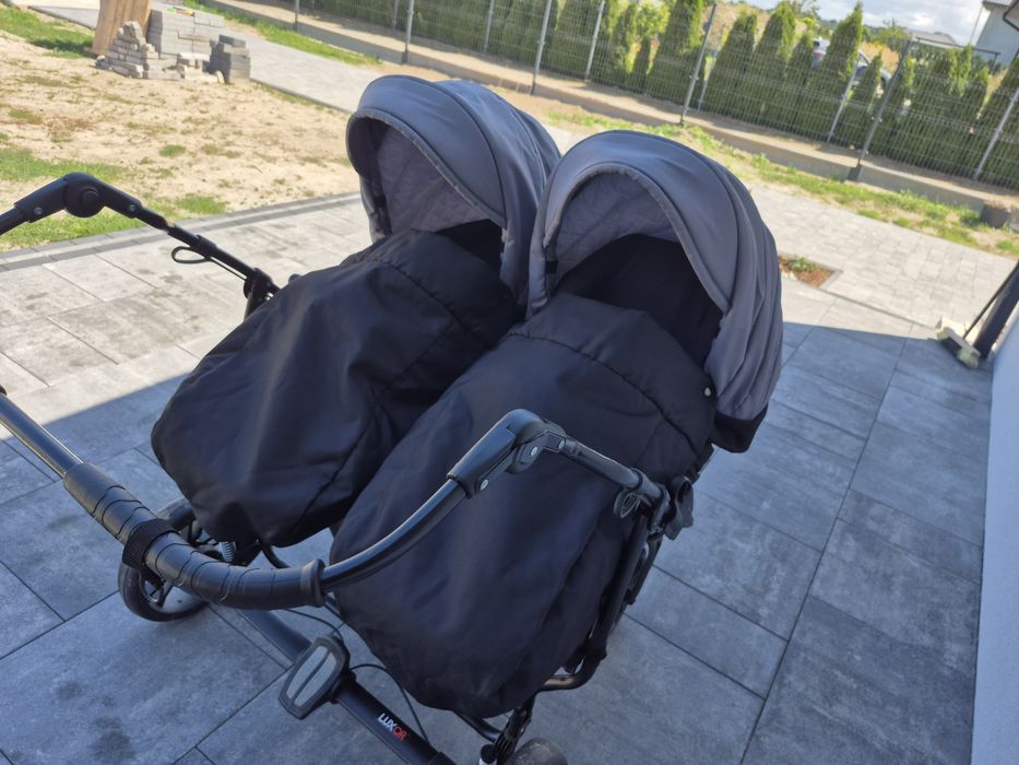 Wózek mikado Twin 2w1  dla bliźniąt lub dzieci rok po roku