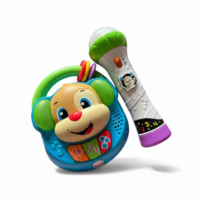 Interaktywna zabawka Fisher-Price – mikrofon i piesek edukacyjny
