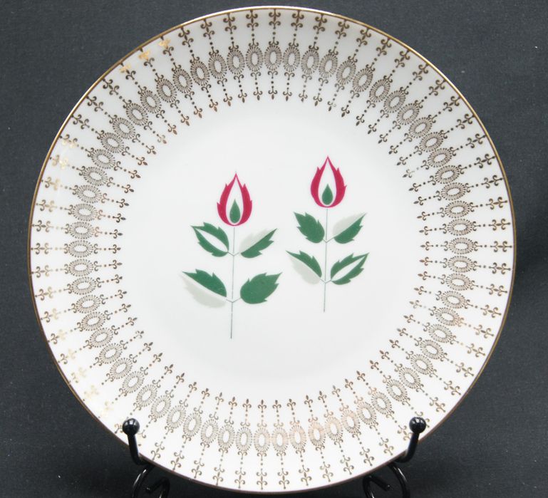 Trio Stara Porcelana filiżanka złocenia róża