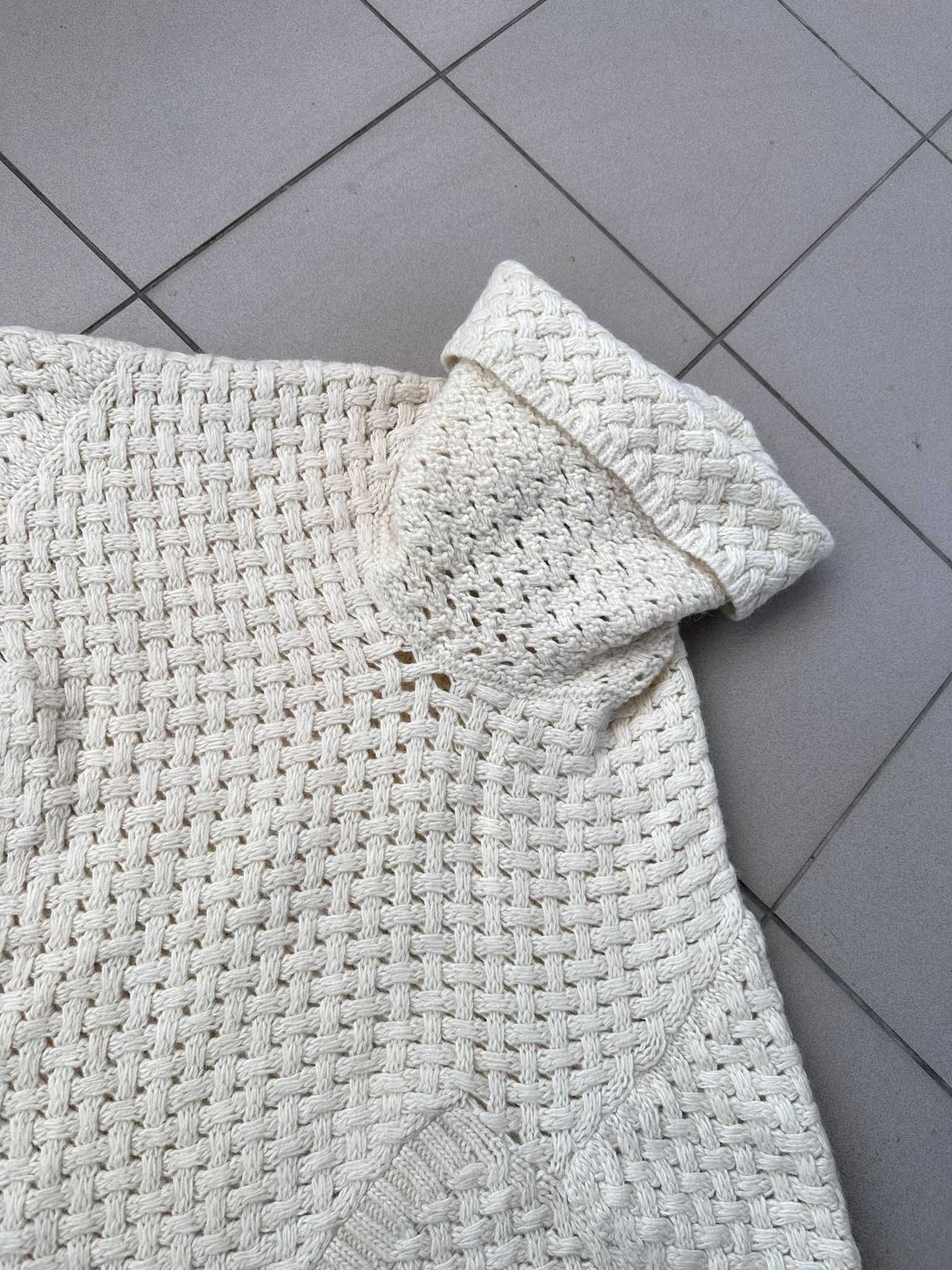 Sweter wełniane ponczo Massimo Dutti alpaka oversize r. M