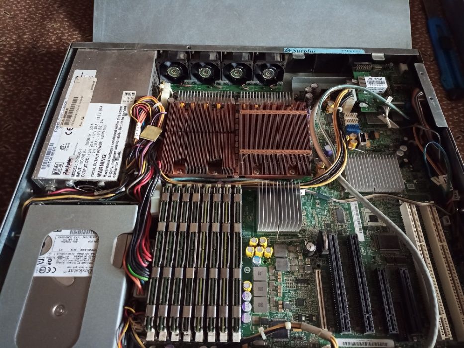 Сервер 1U Supermicro S5000SL/CPU 2*XeonL5420/RAM 16gb/HDD SATA 500Gb/