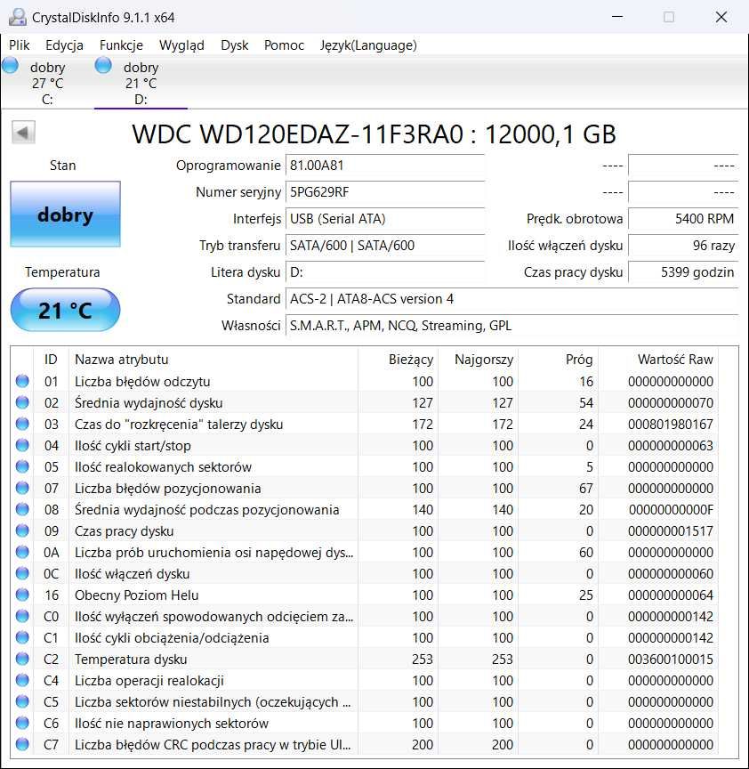 Dysk zewnętrzny HDD WD My Book 12 TB