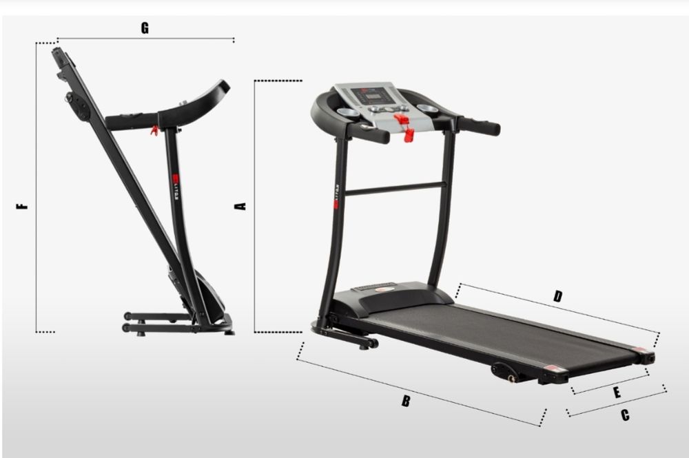 Bieżnia Elektryczna Corciano 120kg 12km/h led