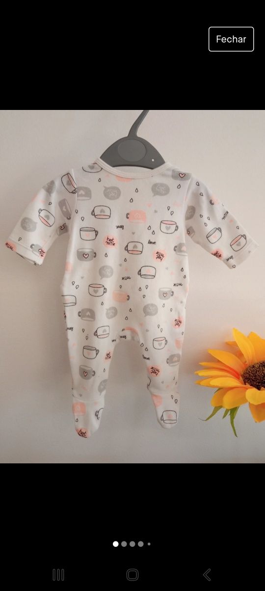 Pijamas / babygrow bebé menina recém-nascido