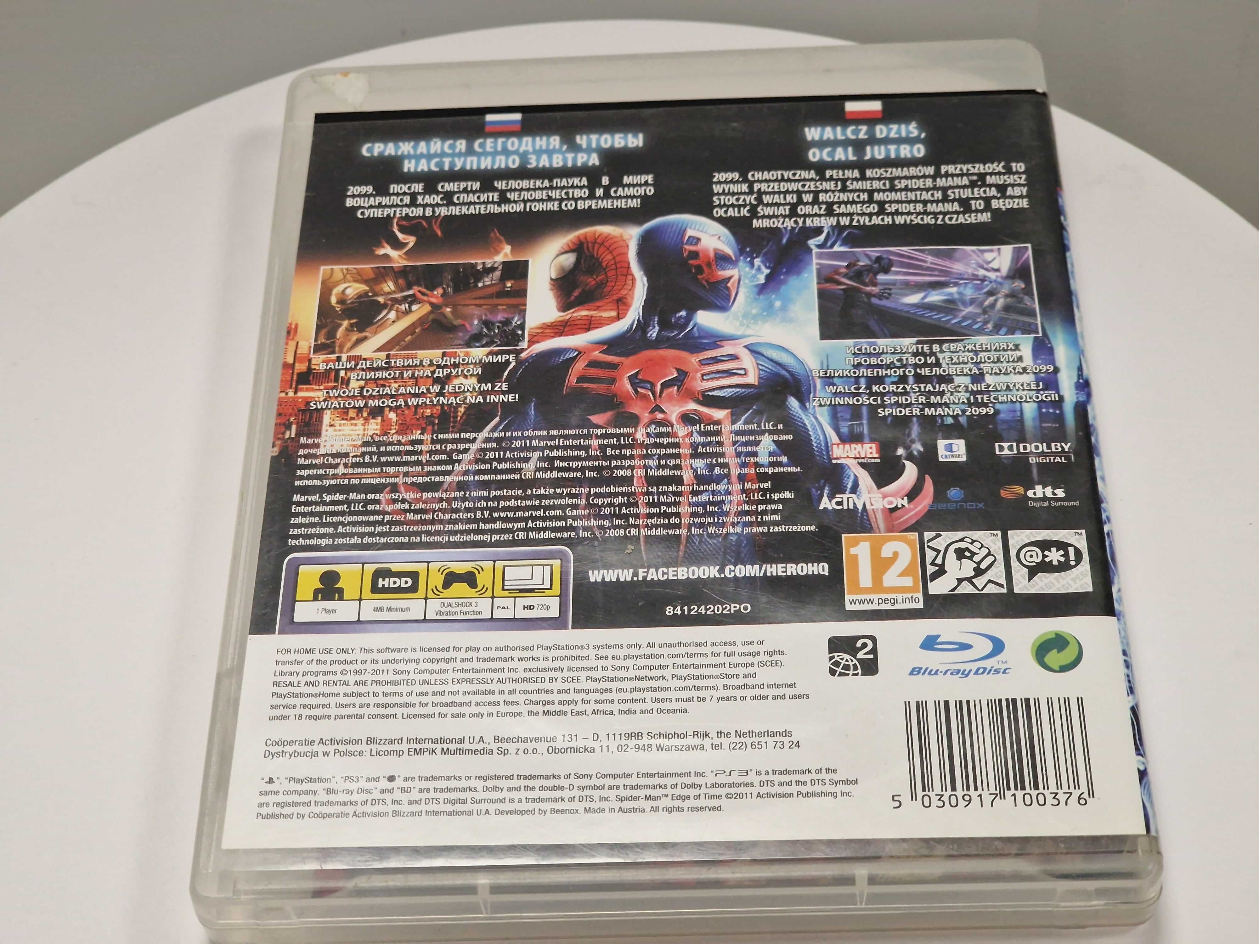 Gra PS3 Spiderman Edge of Time Sklep Zamiana