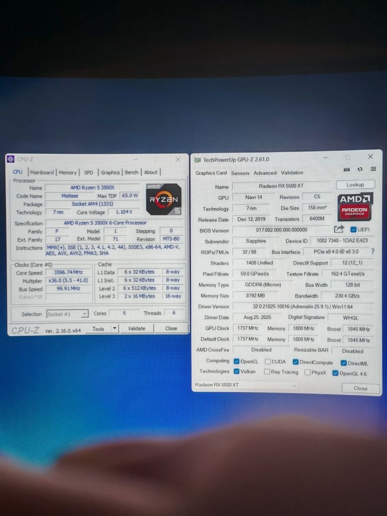 Компьютер Ryzen 5 / RX 5500XT / 16GB / NVME 256 / Windows 11