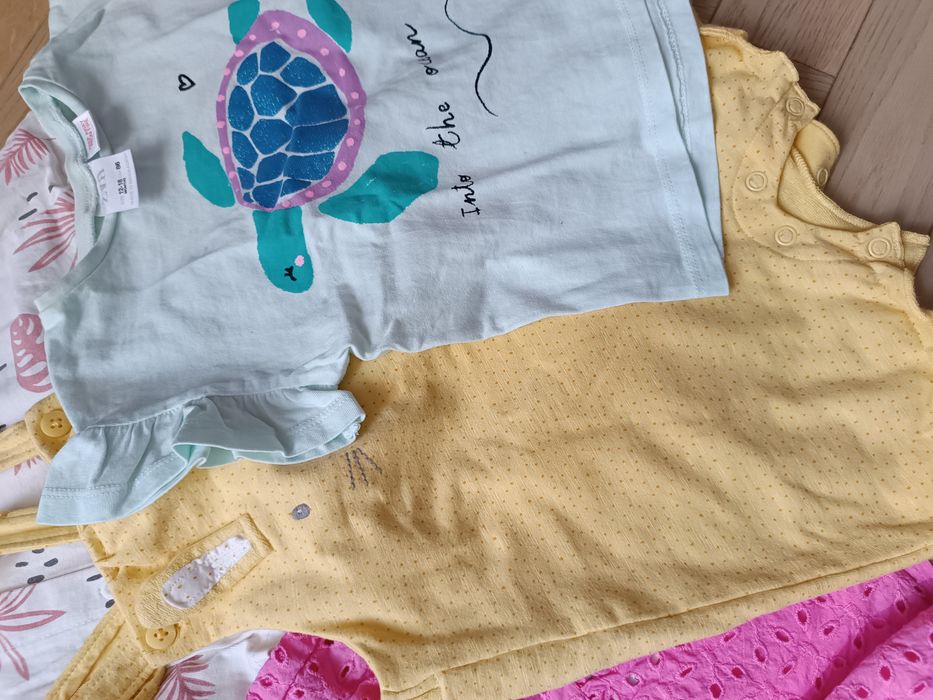 Zestaw letnich ubrań dziewczęcych Next Smyk Zara r. 86