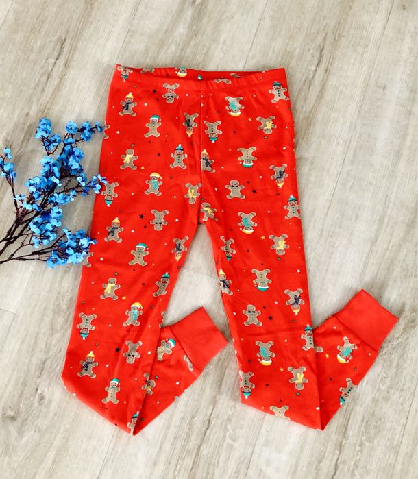 Nowe legginsy dla dziewczynki świąteczne r. 116/122 6-7 lat George