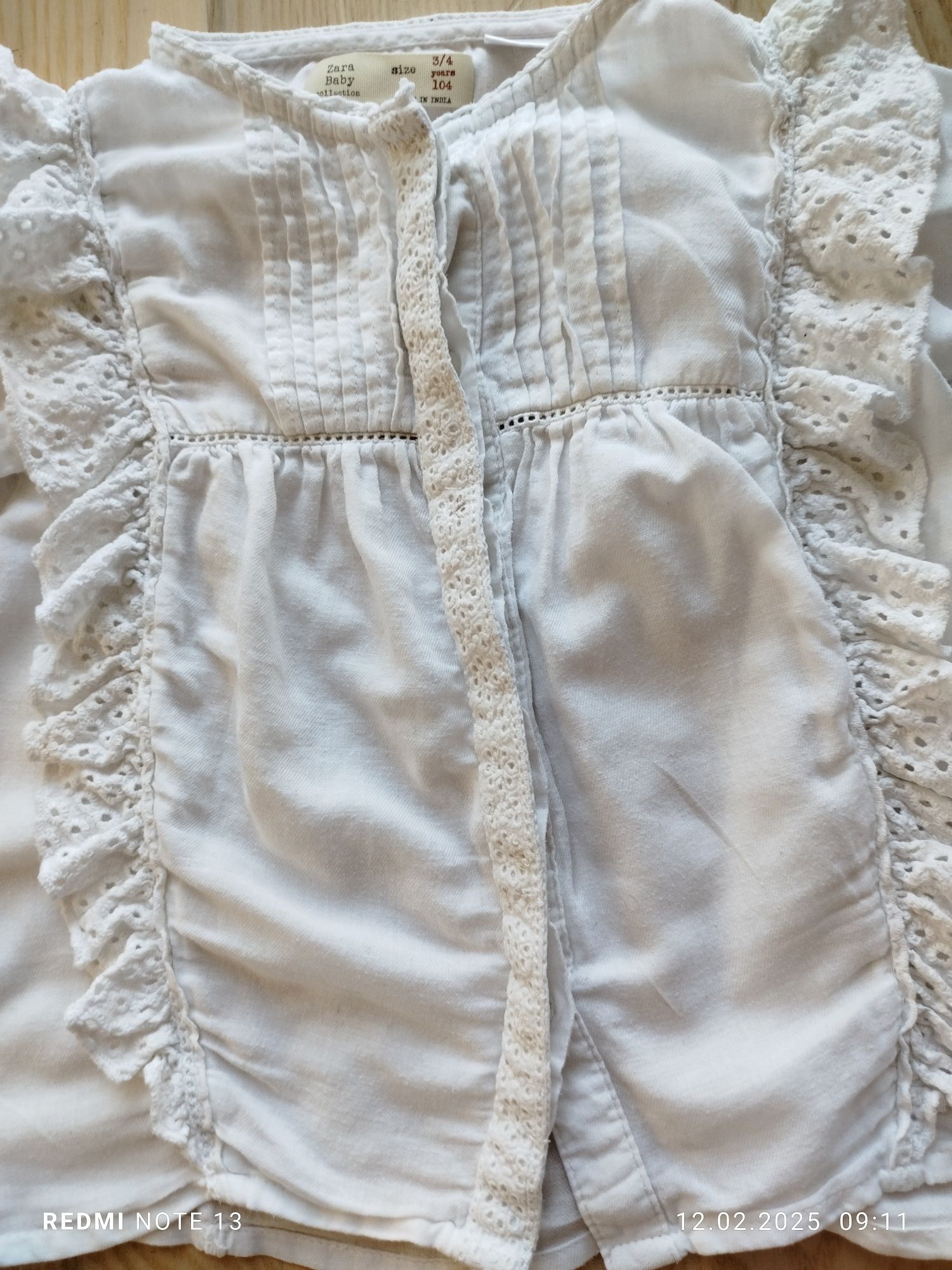 Przepiękna elegancka bawełniana biała koszula boho romantyczna ażurowa