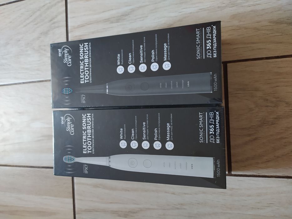 Ультразвукова електрична зубна щітка Simply Care Oral, Чорна - НОВА!