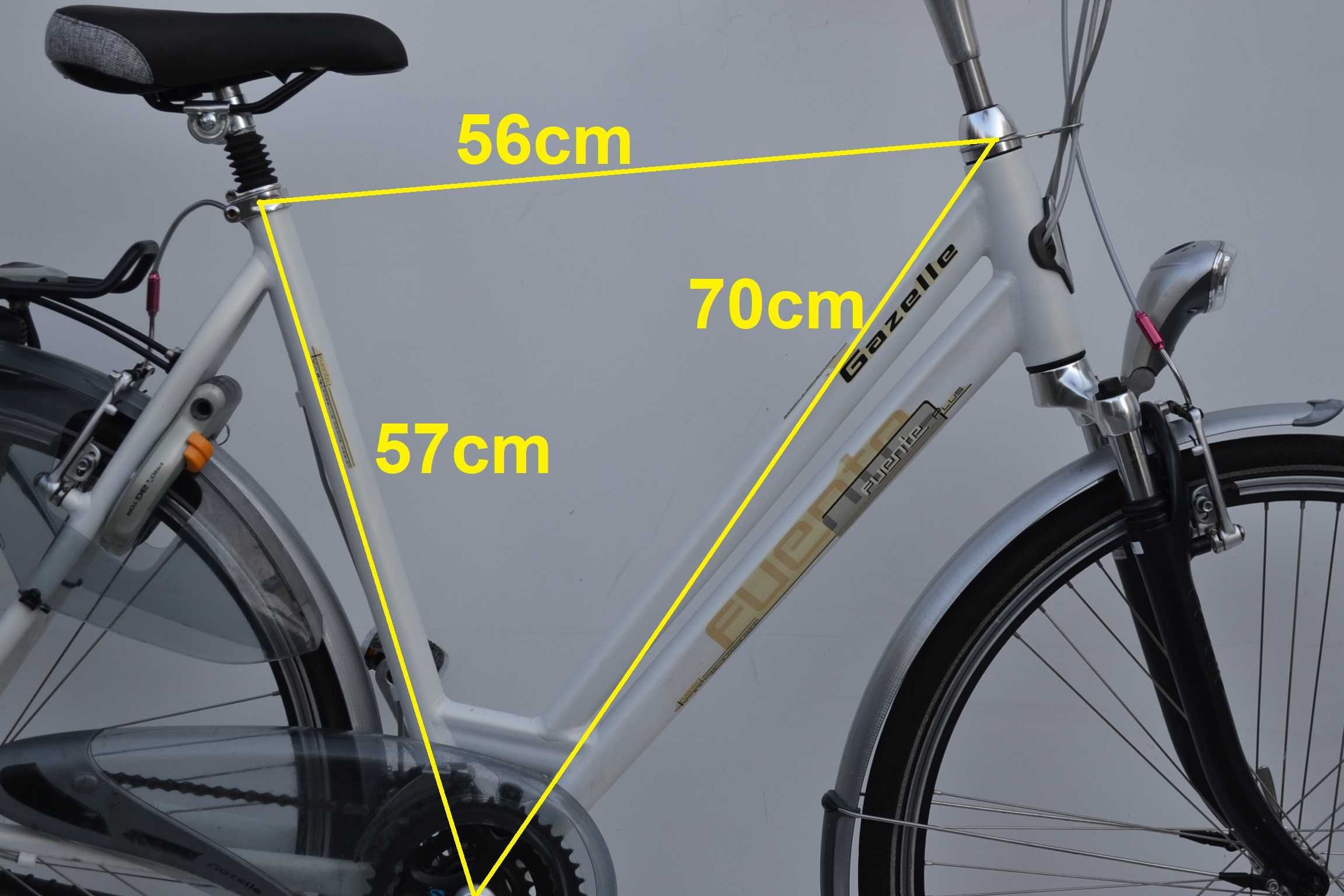 Lekki biały rower miejsko trekkingowy Gazelle Fuente * koła 28'' 57cm