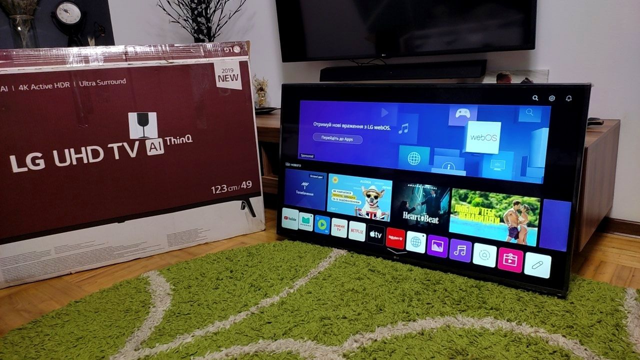 Стан нового 49" LG 4K, Smart TV, YouTube, Bluetooth, WiFi