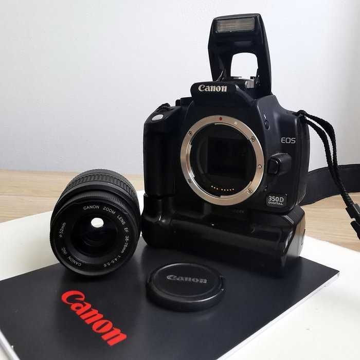 Canon DSLR 350D + objectiva Canon 38-76mm + Battery Grip+ 2 cartões SD