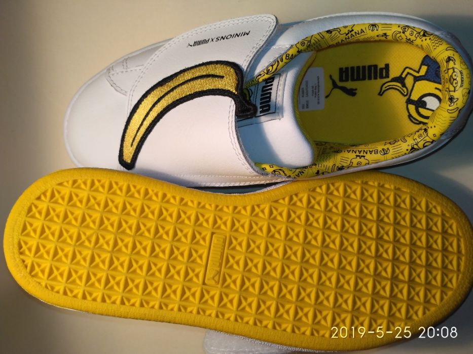 Кроссовки для девочек Puma minions basket wrapst, 34 р.