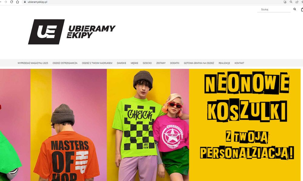 Sprzedaż sklep internetowy UBIERAMYEKIPY.PL biznes firma NA SPRZEDAŻ